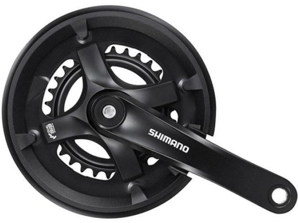 Shimano Tourney FC-TY501-2 crankset zwart 170 mm 46/30T met kettingbladbeschermer