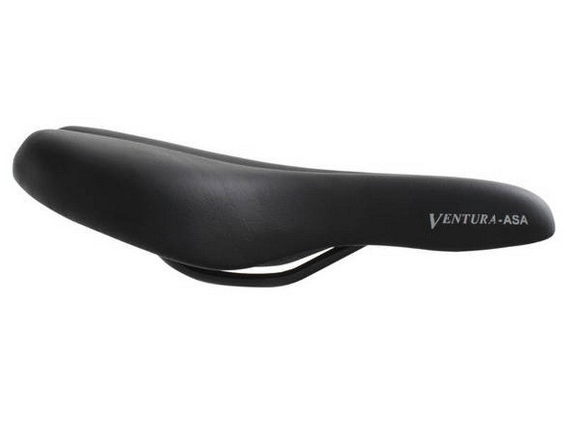 Ventura ASA sportzadel zwart 262×142 mm lichtgewicht 282 g met stalen rails