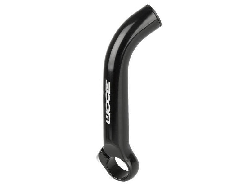 Zoom 3D bar ends aluminium gebogen zwart glans voor MTB en trekkingfietsen