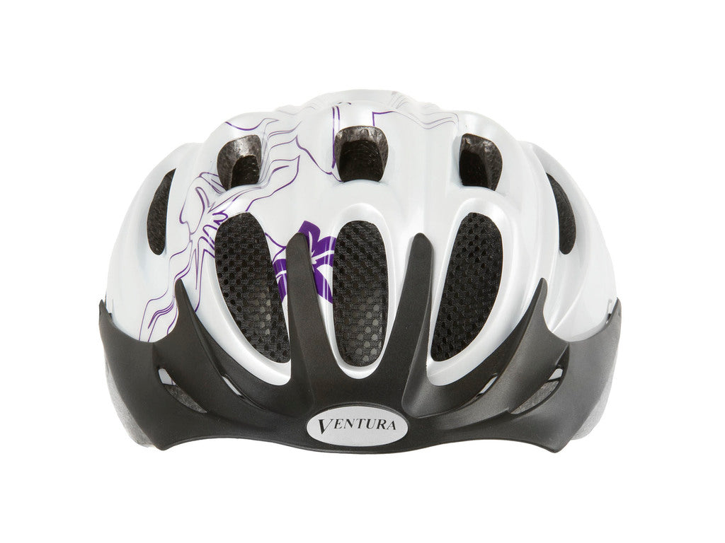Mighty HELM fietshelm White Flower maat L 58–62 cm wit met bloemen