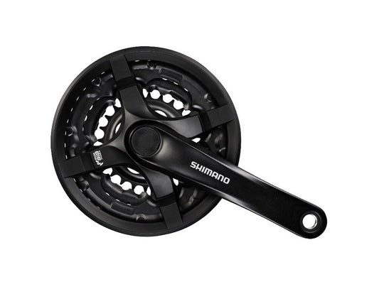 Shimano Tourney FC-TY501 crankset OEM zwart 170 mm 48/38/28T met kettingbladbeschermer