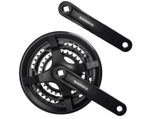 Shimano Tourney FC-TY301 crankset zwart 175 mm 42/34/24T met kettingbladbeschermer