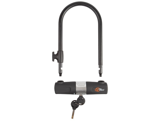 Via Velo U-Lock STD 100 zwart beugelslot gehard staal met kabel en houder