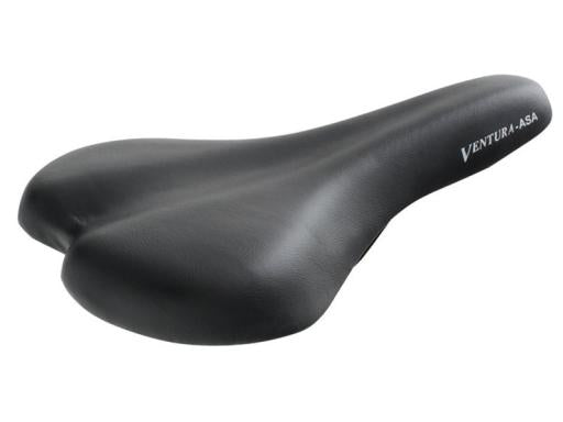 Ventura ASA sportzadel zwart 262×142 mm lichtgewicht 282 g met stalen rails