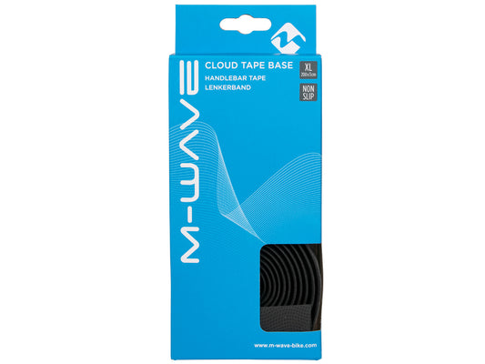 M-Wave Cloud Tape Base stuurlint zwart antislip 200 × 3 cm met einddoppen