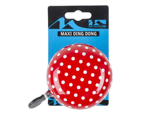 M-Wave Ding Dong fietsbel staal kleurrijk design groot model