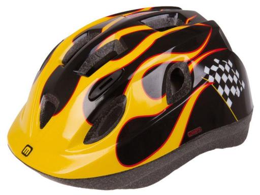 Mighty Junior Race fietshelm zwart geel maat S 52–56 cm kinderhelm